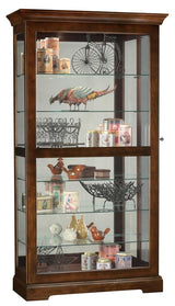 Howard Miller Traditional Cherry Bordeaux Wood Cherry Curio Cabinet