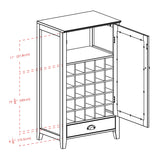 Winsome Wood 25-Bottle Espresso Wood Wine Cabinet