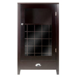 Winsome Wood 25-Bottle Espresso Wood Wine Cabinet