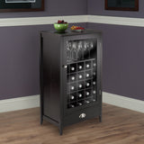 Winsome Wood 25-Bottle Espresso Wood Wine Cabinet