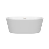 Carissa 5 ft. Acrylic Flatbottom Non-Whirlpool Bathtub in White with Brushed Nickel Trim - Super Arbor