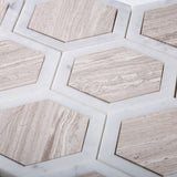 Apollo Tile Gray 5-in x 13-in Polished Natural Stone Marble Honeycomb Marble Look Wall Tile (5.48-sq. ft/ Carton)