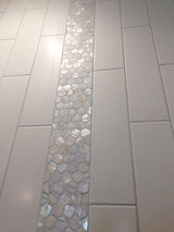 Apollo Tile White 12-in x 12-in Polished Natural Shell Hexagon Brick Look Floor and Wall Tile (18.69-sq. ft/ Carton)