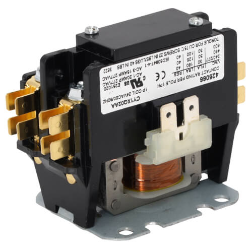 Rheem 425066 contactor - front view (Voltage: 24V; Product Type: Contactor)