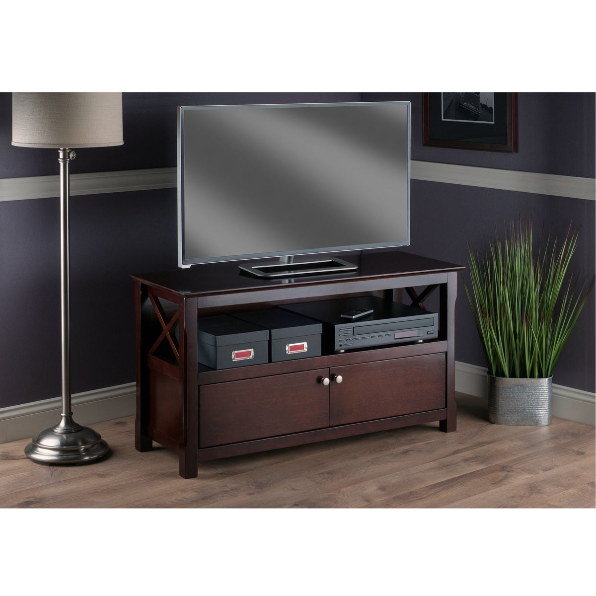 Winsome Wood Xola Transitional Cappuccino Tv Cabinet