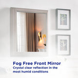 allen + roth 22.5-in x 27.5-in Fog Free Surface Mount Espresso Mirrored Soft Close Medicine Cabinet