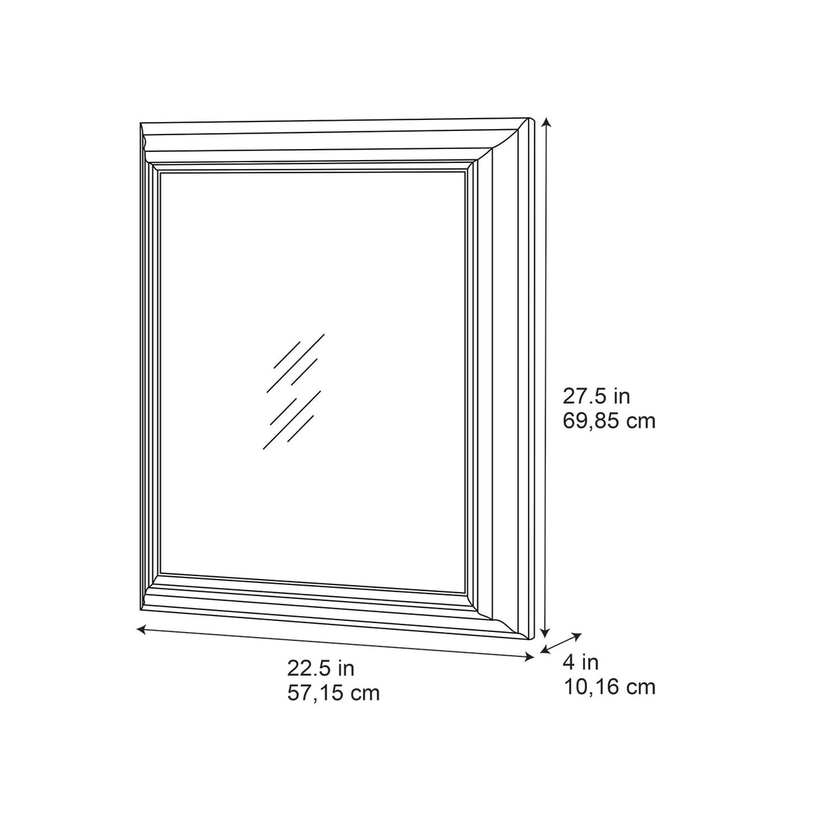 allen + roth 22.5-in x 27.5-in Fog Free Surface Mount Espresso Mirrored Soft Close Medicine Cabinet