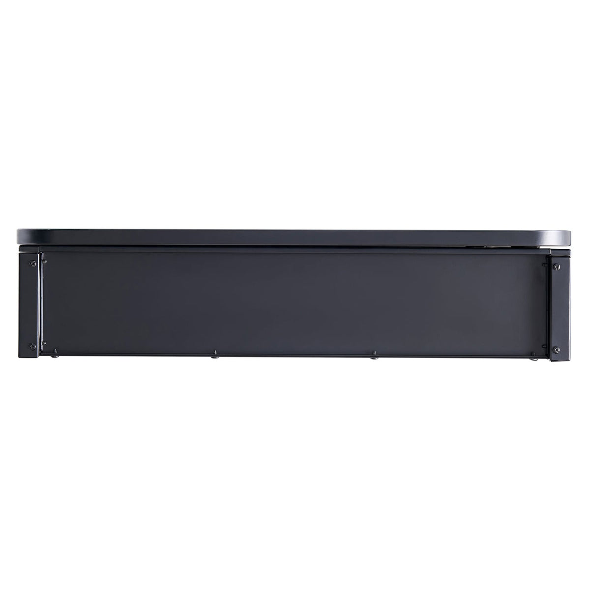 allen + roth 20-in x 26-in Surface/Recessed Mount Matte Black Mirrored Soft Close Medicine Cabinet