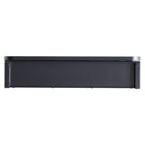 allen + roth 20-in x 26-in Surface/Recessed Mount Matte Black Mirrored Soft Close Medicine Cabinet