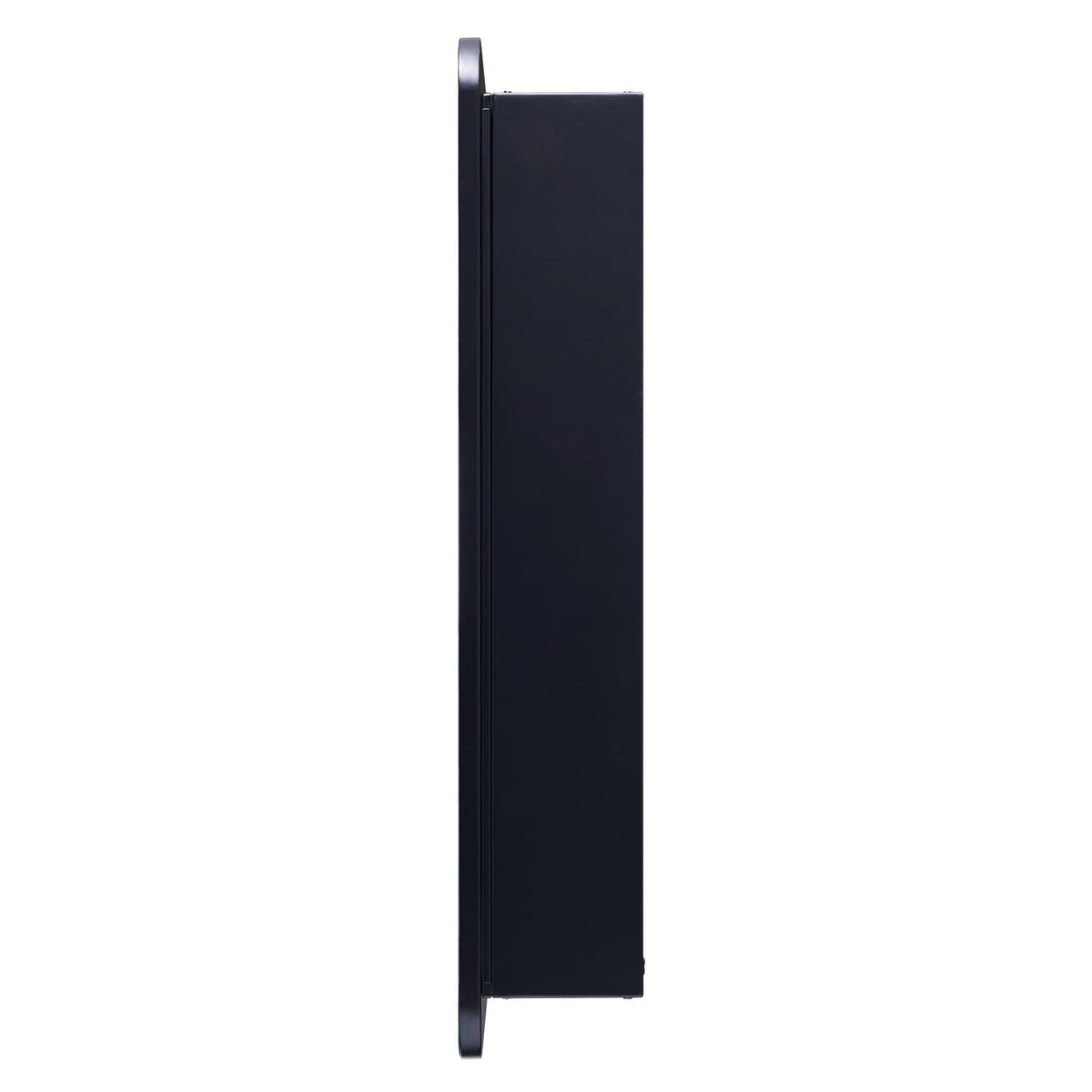 allen + roth 20-in x 26-in Surface/Recessed Mount Matte Black Mirrored Soft Close Medicine Cabinet