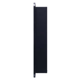 allen + roth 20-in x 26-in Surface/Recessed Mount Matte Black Mirrored Soft Close Medicine Cabinet