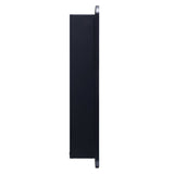 allen + roth 20-in x 26-in Surface/Recessed Mount Matte Black Mirrored Soft Close Medicine Cabinet