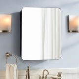 allen + roth 20-in x 26-in Surface/Recessed Mount Gold Mirrored Soft Close Medicine Cabinet