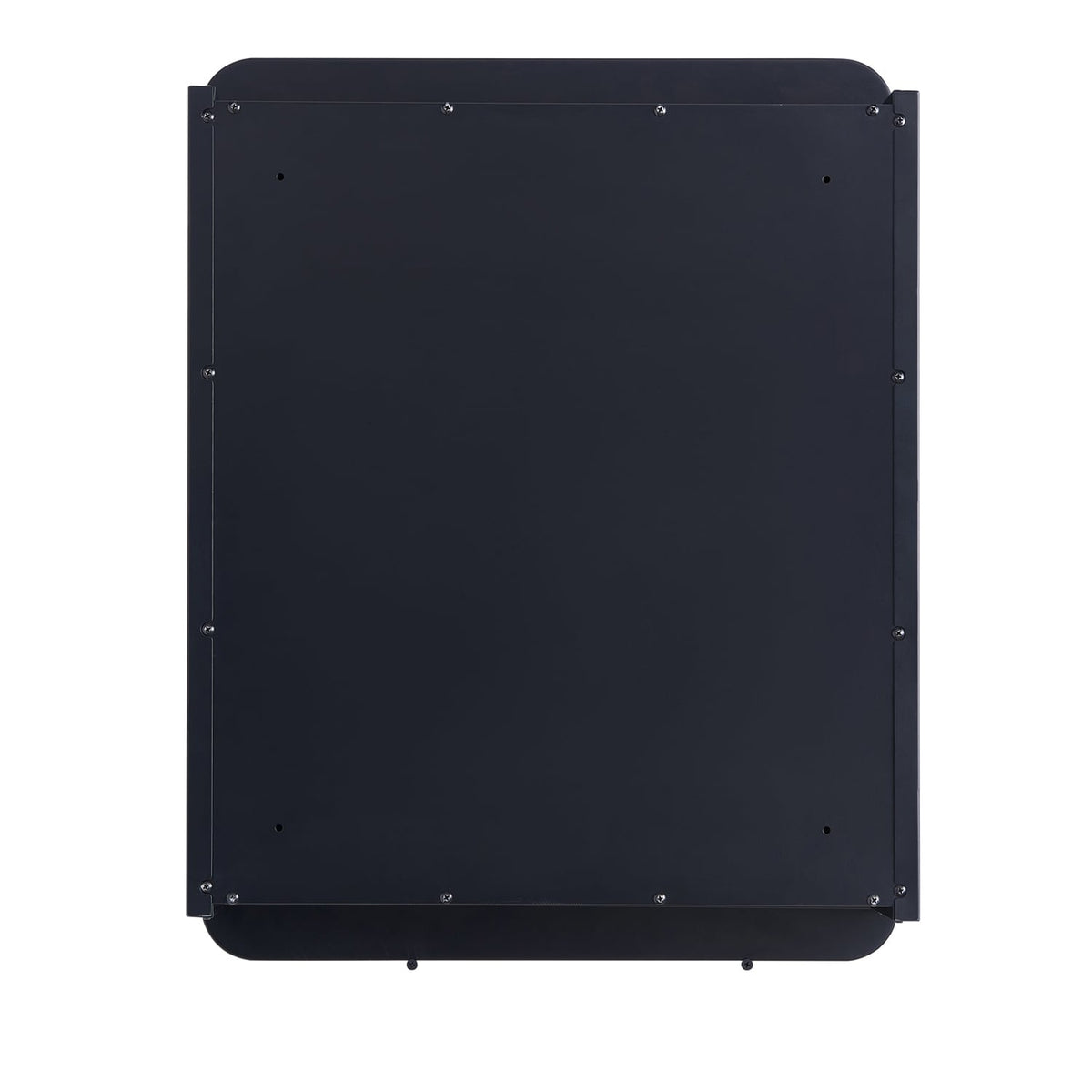 allen + roth 20-in x 26-in Surface/Recessed Mount Matte Black Mirrored Soft Close Medicine Cabinet