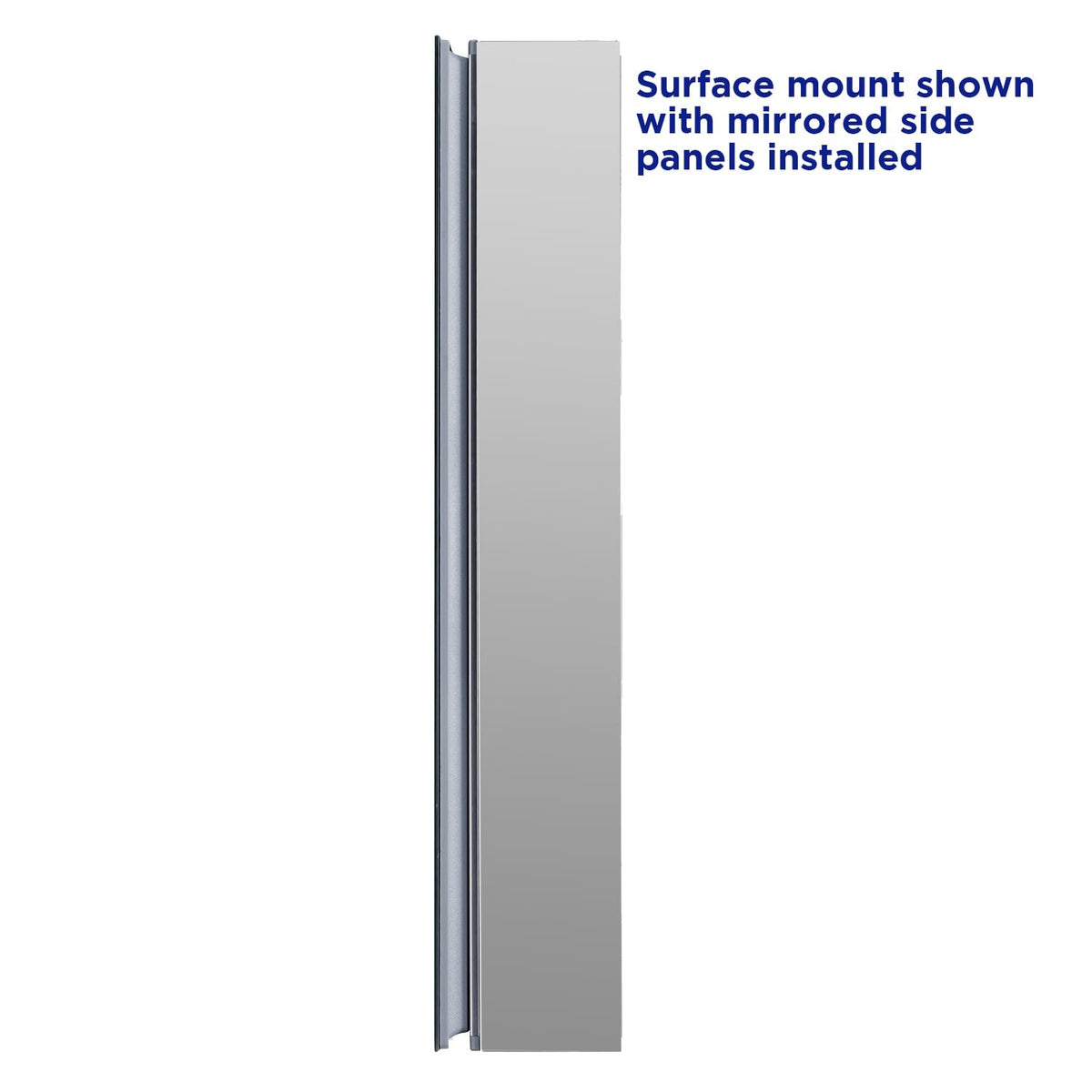 allen + roth 15-in x 26-in Fog Free Surface/Recessed Mount Silver Mirrored Soft Close Medicine Cabinet