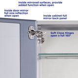allen + roth 15-in x 26-in Fog Free Surface/Recessed Mount Silver Mirrored Soft Close Medicine Cabinet