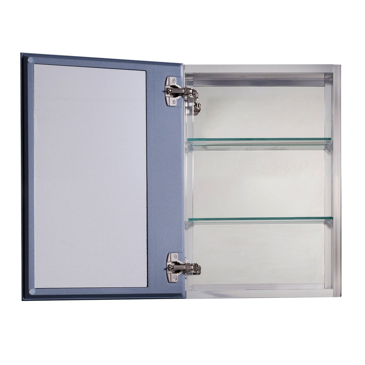 allen + roth 16-in x 20-in Fog Free Surface/Recessed Mount Silver Mirrored Soft Close Medicine Cabinet
