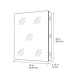 allen + roth 16-in x 20-in Fog Free Surface/Recessed Mount Silver Mirrored Soft Close Medicine Cabinet