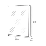 allen + roth 20-in x 26-in Fog Free Surface/Recessed Mount Silver Mirrored Soft Close Medicine Cabinet