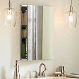 allen + roth 20-in x 26-in Fog Free Surface/Recessed Mount Silver Mirrored Soft Close Medicine Cabinet