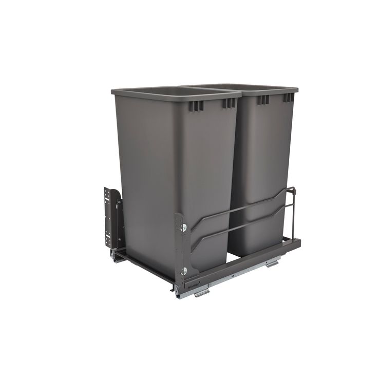 Rev-A-Shelf 50-Quart Plastic Soft Close Pull Out Trash Can