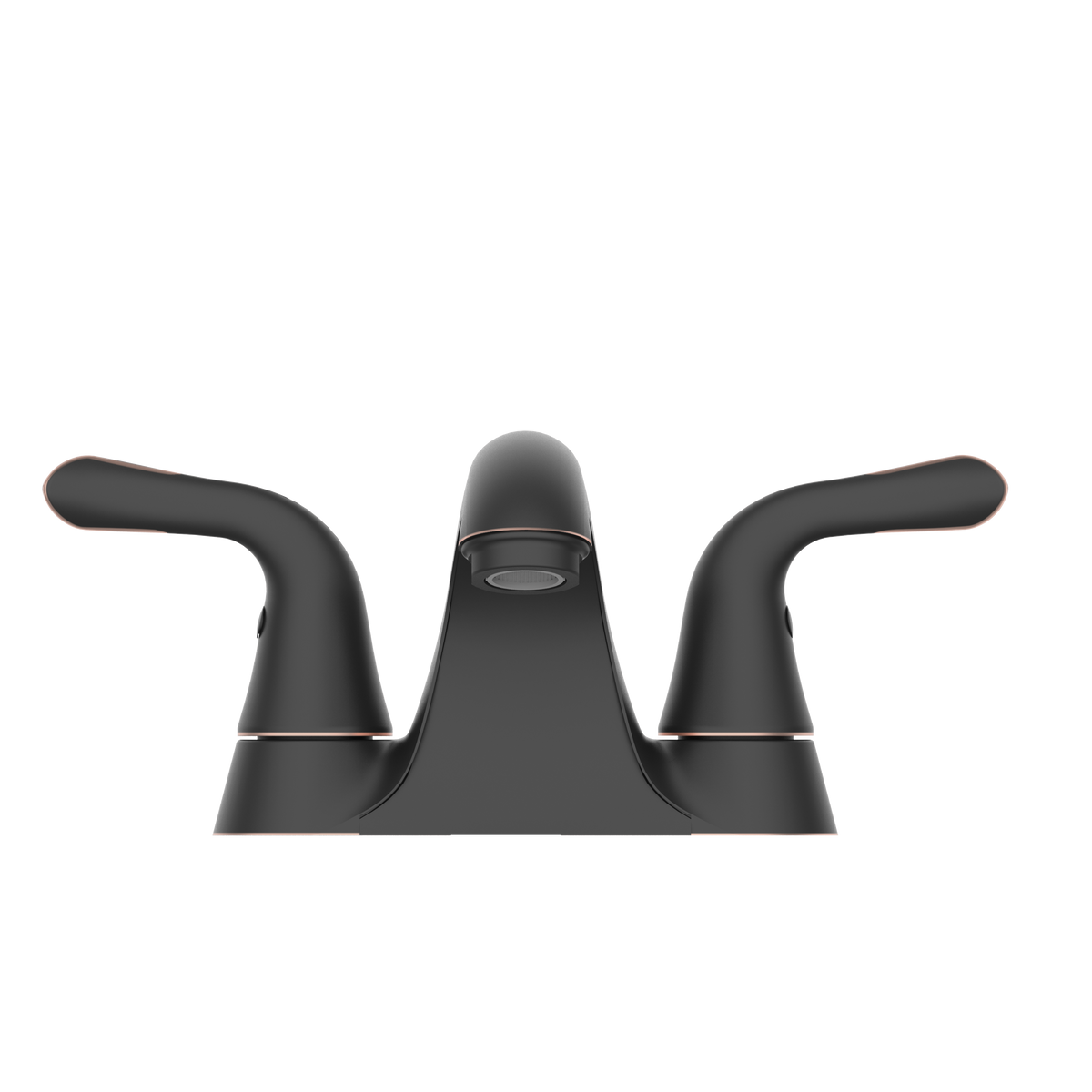 Project Source Dover Oil-Rubbed Bronze 2-Handle 4-in Centerset WaterSense Bathroom Sink Faucet with Drain
