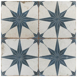Merola Tile Kings Star Blue 17-5/8 in. x 17-5/8 in. Ceramic Floor and Wall Tile