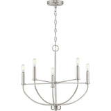 Progress Lighting Leyden 5-Light Brushed Nickel Transitional Chandelier