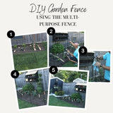 YARDLINK 3-ft W Powder-coated Galvanized Steel Flat-top No Dig Garden Fence Panel