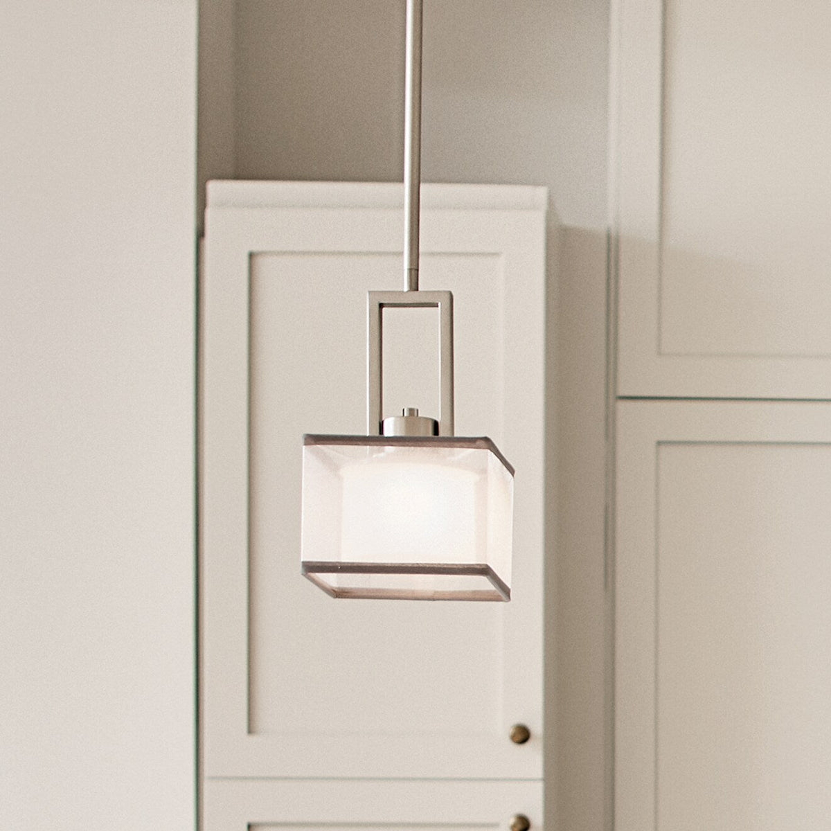 Kichler Kailey Brushed Nickel Modern/Contemporary Square Mini Pendant Light