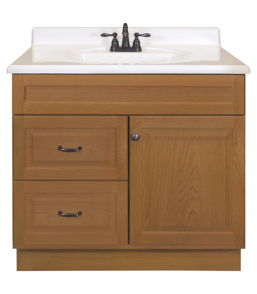Project Source 36-in Golden Bathroom Vanity Base Cabinet without Top