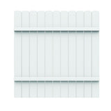 Freedom All American Dogear 6-ft H x 6-ft W White Privacy Vinyl Fence Panel (Assembled)