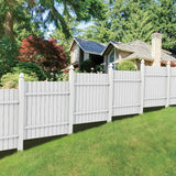 Freedom All American Dogear 6-ft H x 6-ft W White Privacy Vinyl Fence Panel (Assembled)