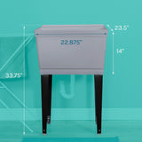 Cambridge Resources Grey Freestanding Utility Tub with Drain