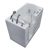 Nova Heated 45.75 in. Walk-In Whirlpool Bathtub in White with 1.28 GPF Single Flush Toilet - Super Arbor