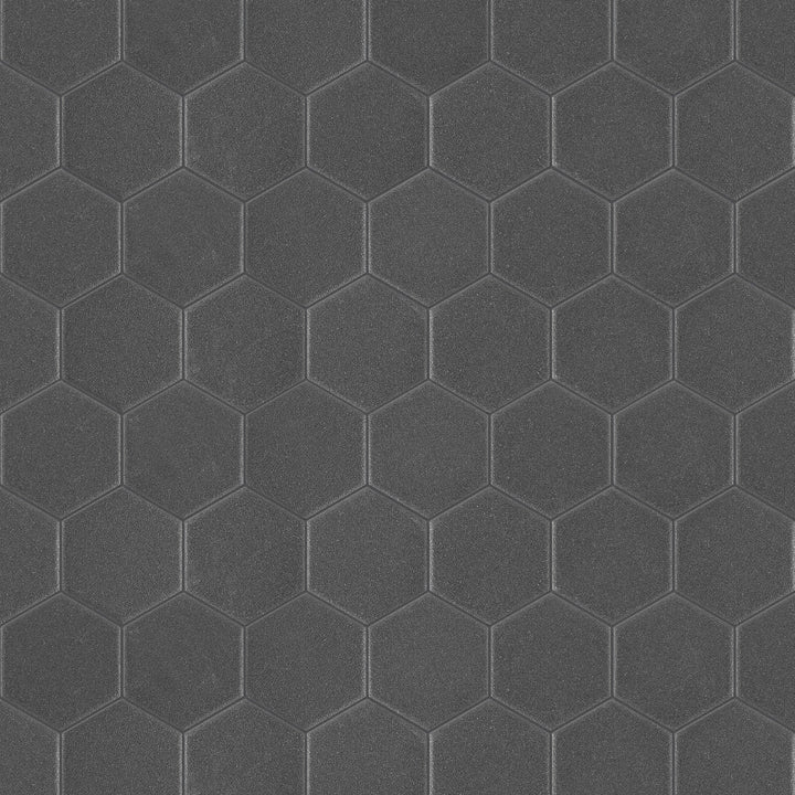 Satori Carbon 11-in x 12-in Matte Porcelain Hexagon Mosaic Floor and Wall Tile (0.9-sq. ft/ Piece)