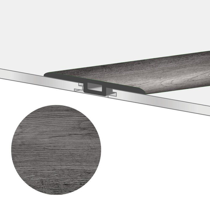 Lucida USA GlueCore T-moulding Slate Gray 0.27-in T x 1.75-in W x 48-in L Vinyl T-moulding