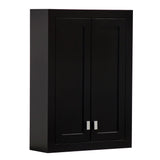 Water Creation Madison 24-in x 34-in x 8-in Espresso Soft Close Bathroom Wall Cabinet