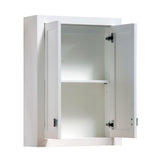 Water Creation Madison 24-in x 34-in x 8-in White Soft Close Bathroom Wall Cabinet