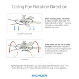 Kichler 52-in White Indoor/Outdoor Ceiling Fan (5-Blade)