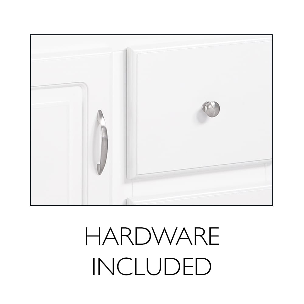 Design House Wyndham 18-in x 84-in x 21-in White Freestanding Linen Cabinet