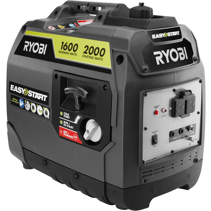 RYOBI 2,000-Watt Gray Gasoline Powered Digital Inverter Generator