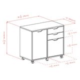 Winsome Wood Halifax White 2-Drawer 30.71-in File Cabinet