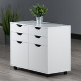 Winsome Wood Halifax White 4-Drawer 32.13-in File Cabinet