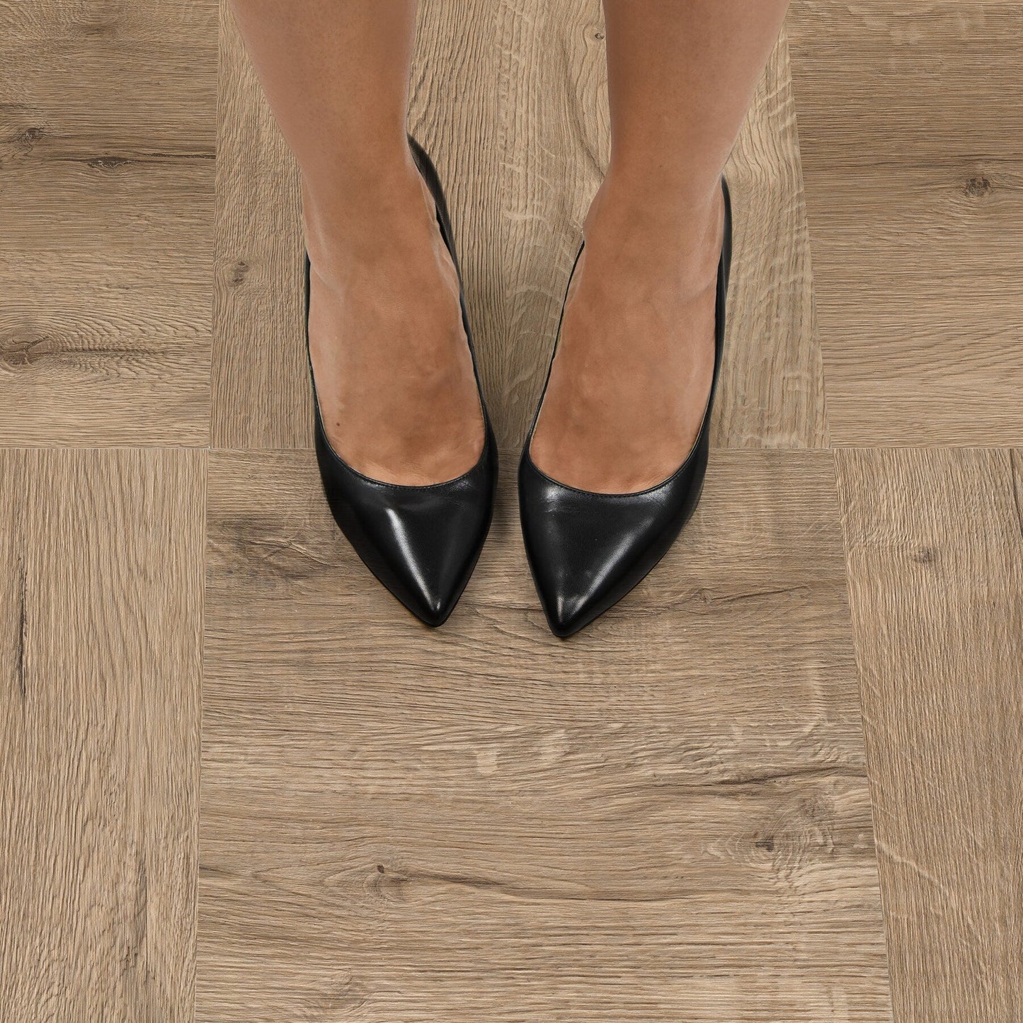 FloorPops Brown 12-in x 12-in Water Resistant Peel-and-Stick Luxury Vinyl Tile Flooring, 20-sq ft Carton