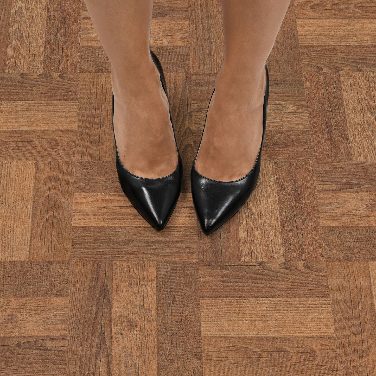 FloorPops Brown 12-in x 12-in Water-Resistant Peel-and-Stick Vinyl Tile Flooring, 20-sq ft Carton