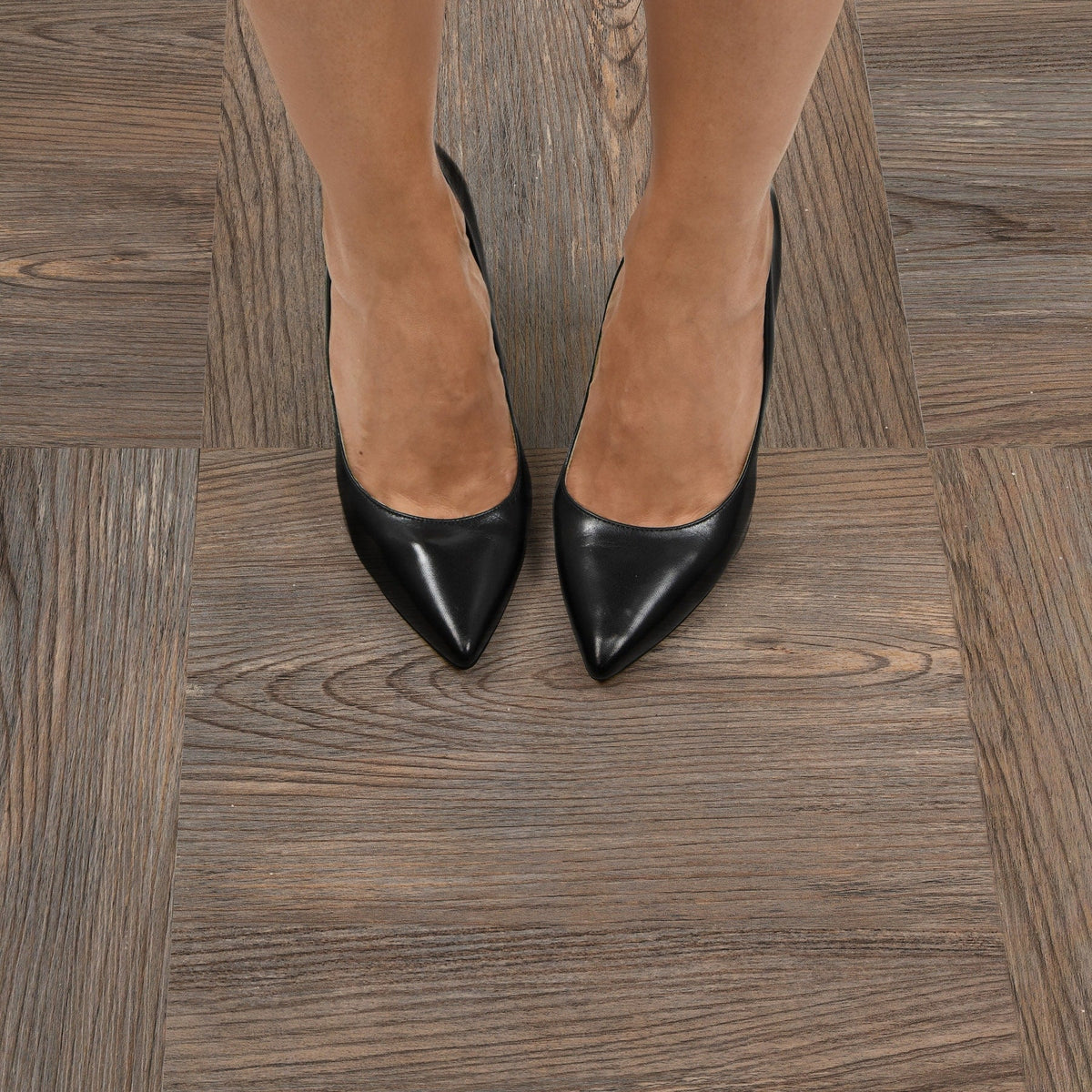 FloorPops Knotting Hill Brown 12-in x 12-in Water-Resistant Peel-and-Stick Vinyl Tile Flooring, 20-sq ft Carton
