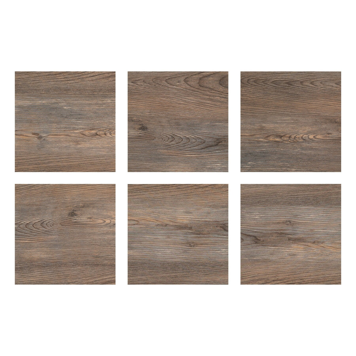 FloorPops Knotting Hill Brown 12-in x 12-in Water-Resistant Peel-and-Stick Vinyl Tile Flooring, 20-sq ft Carton