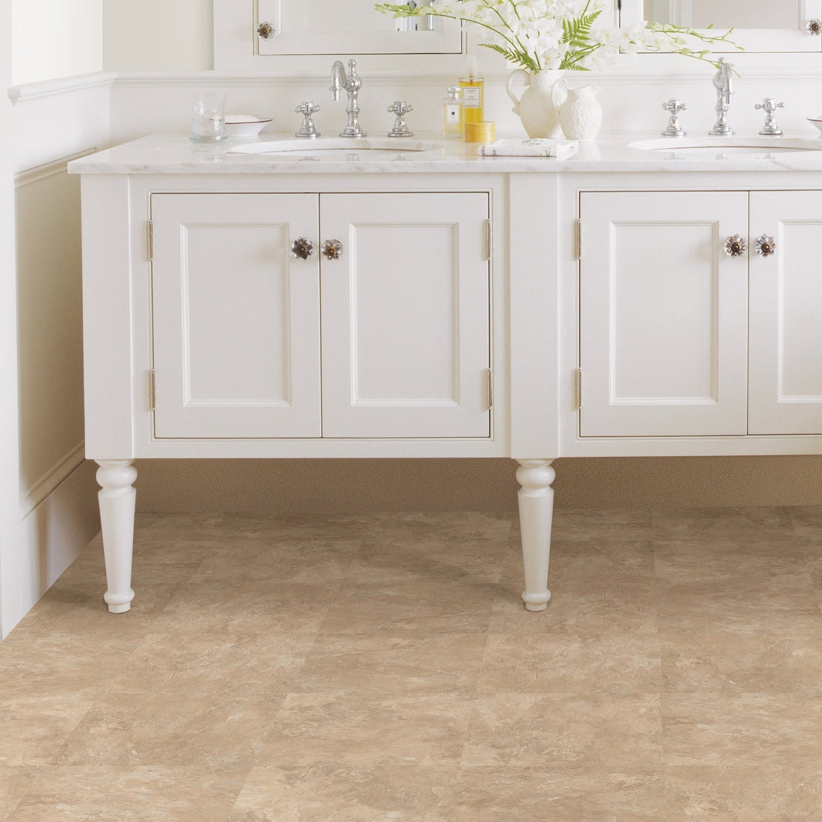 FloorPops Brown 12-in x 12-in Water Resistant Peel and Stick Vinyl Tile Flooring (20-sq ft)