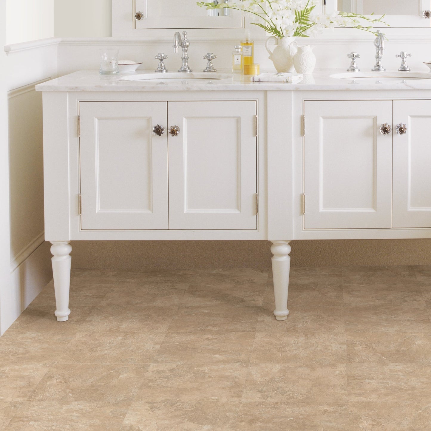 FloorPops Brown 12-in x 12-in Water Resistant Peel and Stick Vinyl Tile Flooring (20-sq ft)